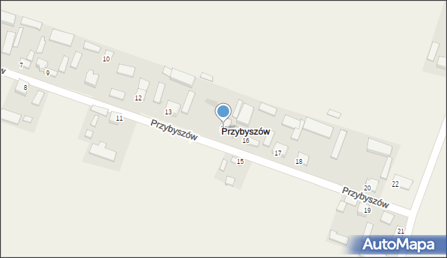 Przybyszów, Przybyszów, 14, mapa Przybyszów