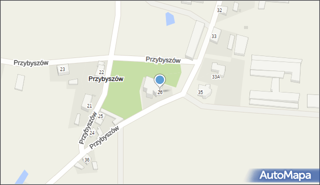 Przybyszów, Przybyszów, 26, mapa Przybyszów