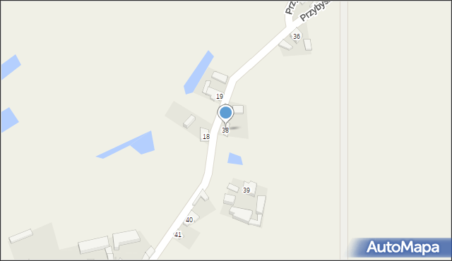 Przybyszów, Przybyszów, 38, mapa Przybyszów