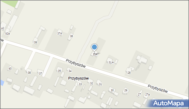 Przybyszów, Przybyszów, 33A, mapa Przybyszów