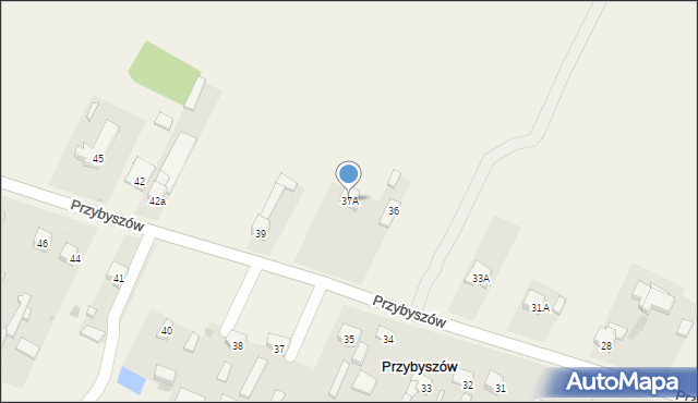 Przybyszów, Przybyszów, 37A, mapa Przybyszów