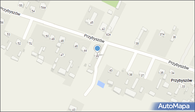 Przybyszów, Przybyszów, 41, mapa Przybyszów