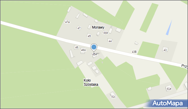 Przybyszowy, Przybyszowy, 45A, mapa Przybyszowy