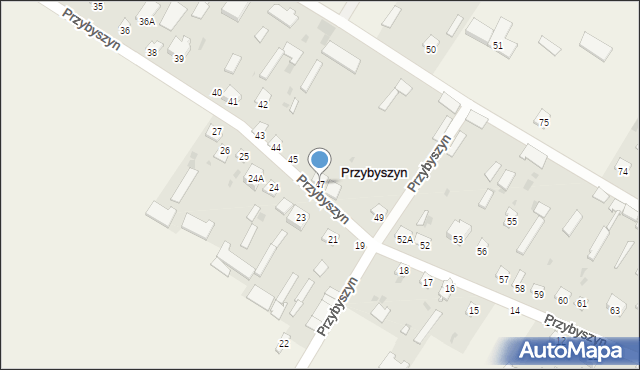 Przybyszyn, Przybyszyn, 47, mapa Przybyszyn