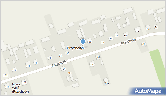 Przychody, Przychody, 90, mapa Przychody