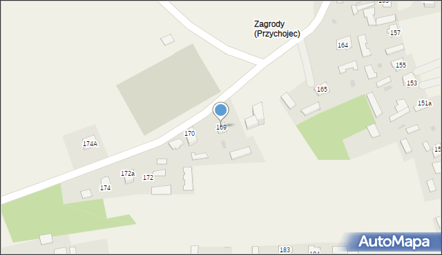 Przychojec, Przychojec, 169, mapa Przychojec