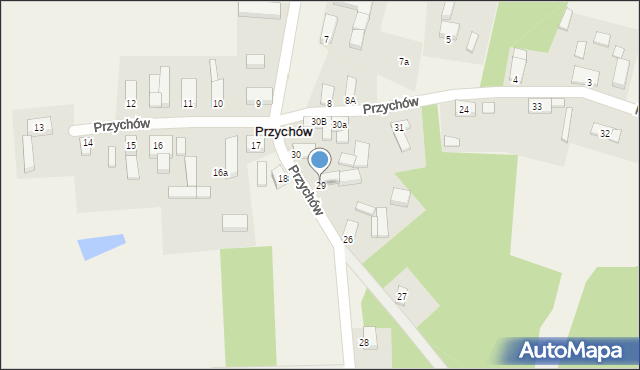 Przychów, Przychów, 29, mapa Przychów