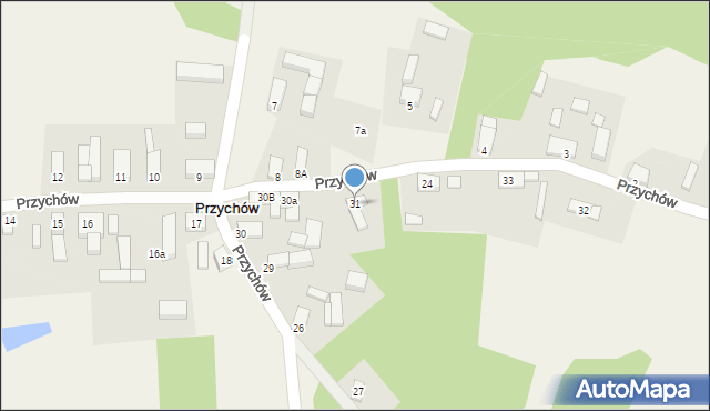 Przychów, Przychów, 31, mapa Przychów