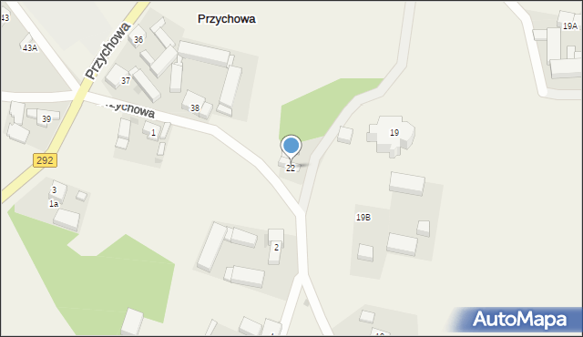 Przychowa, Przychowa, 22, mapa Przychowa