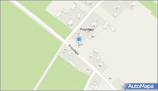 Przycłapy, Przycłapy, 20, mapa Przycłapy