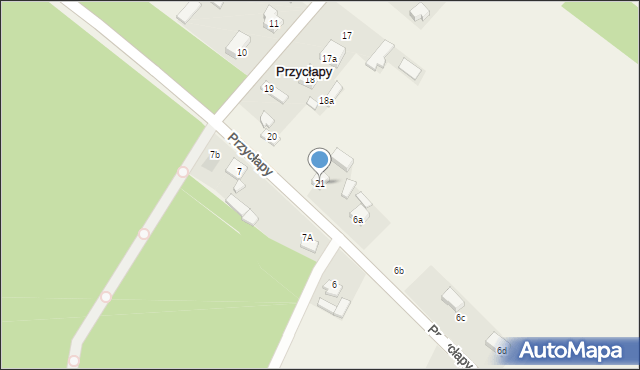 Przycłapy, Przycłapy, 21, mapa Przycłapy