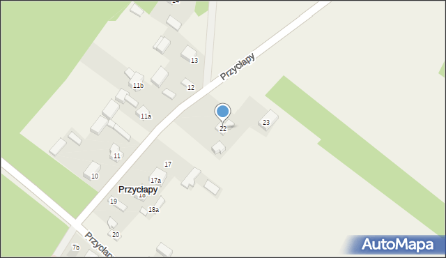 Przycłapy, Przycłapy, 22, mapa Przycłapy