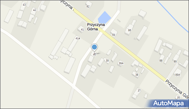 Przyczyna Górna, Przyczyna Górna, 40, mapa Przyczyna Górna