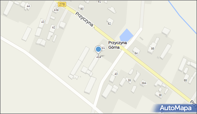 Przyczyna Górna, Przyczyna Górna, 41a, mapa Przyczyna Górna