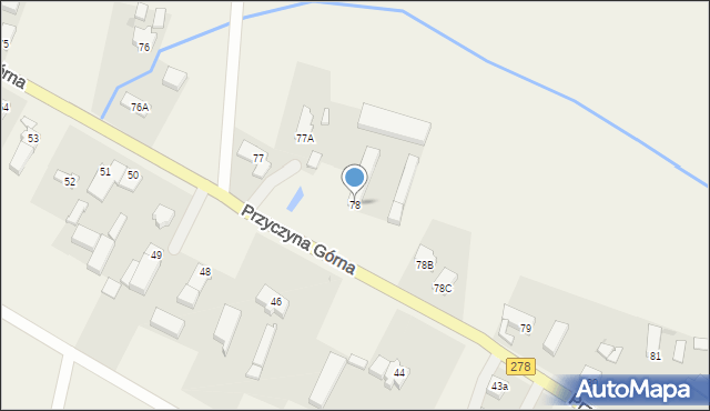 Przyczyna Górna, Przyczyna Górna, 78, mapa Przyczyna Górna