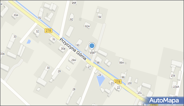 Przyczyna Górna, Przyczyna Górna, 93A, mapa Przyczyna Górna