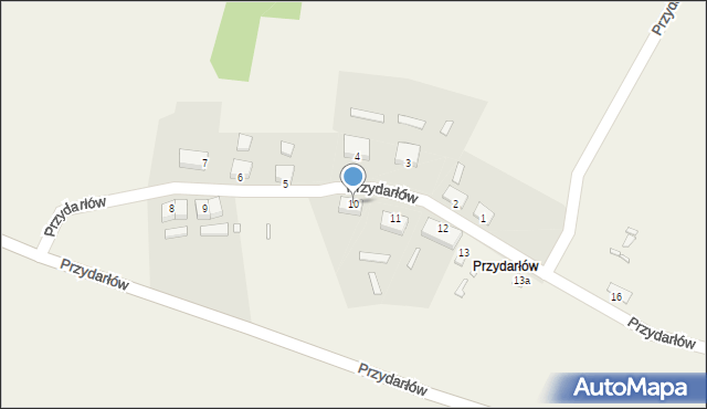 Przydarłów, Przydarłów, 10, mapa Przydarłów