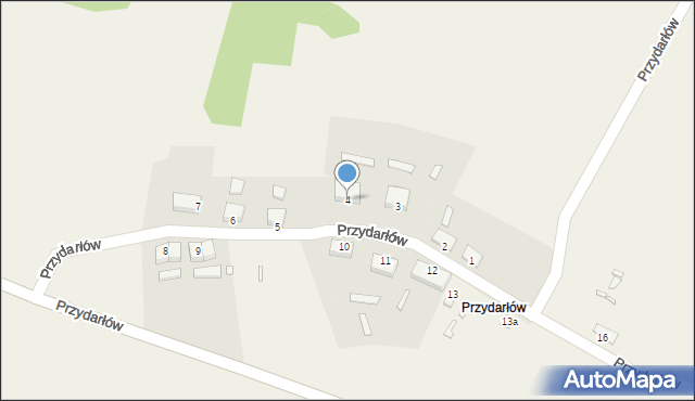 Przydarłów, Przydarłów, 4, mapa Przydarłów