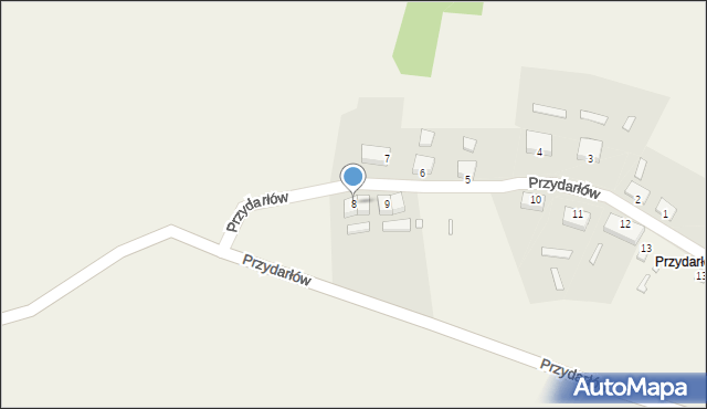 Przydarłów, Przydarłów, 8, mapa Przydarłów