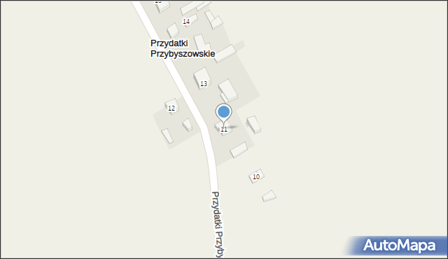 Przydatki Przybyszowskie, Przydatki Przybyszowskie, 11, mapa Przydatki Przybyszowskie