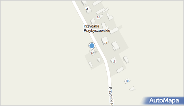 Przydatki Przybyszowskie, Przydatki Przybyszowskie, 12, mapa Przydatki Przybyszowskie