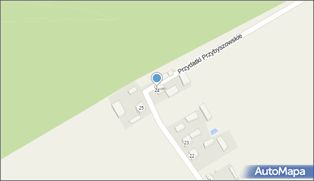 Przydatki Przybyszowskie, Przydatki Przybyszowskie, 24, mapa Przydatki Przybyszowskie