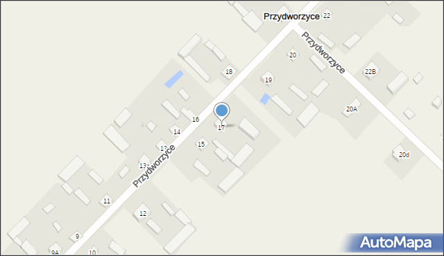 Przydworzyce, Przydworzyce, 17, mapa Przydworzyce