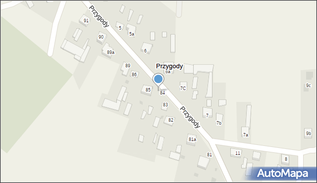 Przygody, Przygody, 84a, mapa Przygody