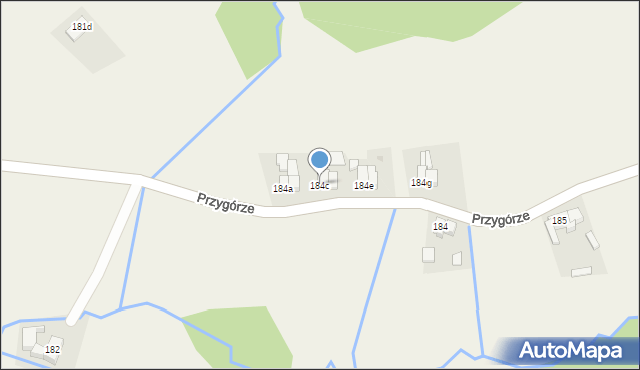 Przygórze, Przygórze, 184c, mapa Przygórze