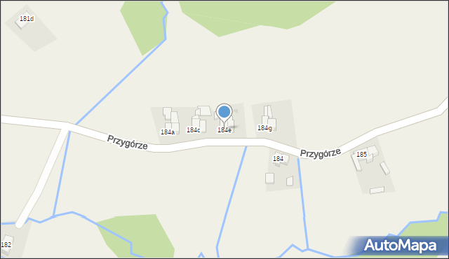 Przygórze, Przygórze, 184e, mapa Przygórze