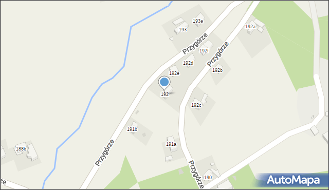 Przygórze, Przygórze, 192, mapa Przygórze