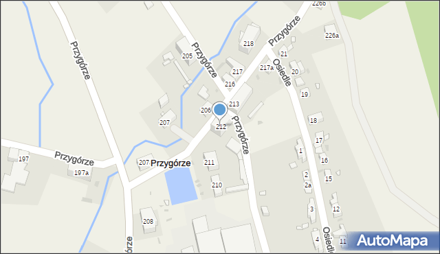 Przygórze, Przygórze, 212, mapa Przygórze