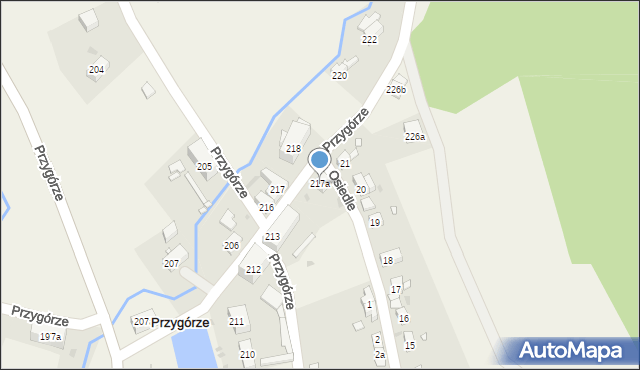 Przygórze, Przygórze, 217a, mapa Przygórze