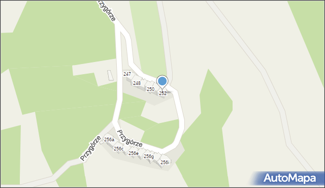 Przygórze, Przygórze, 252, mapa Przygórze