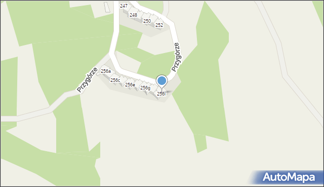 Przygórze, Przygórze, 256i, mapa Przygórze