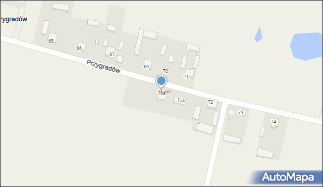 Przygradów, Przygradów, 70a, mapa Przygradów