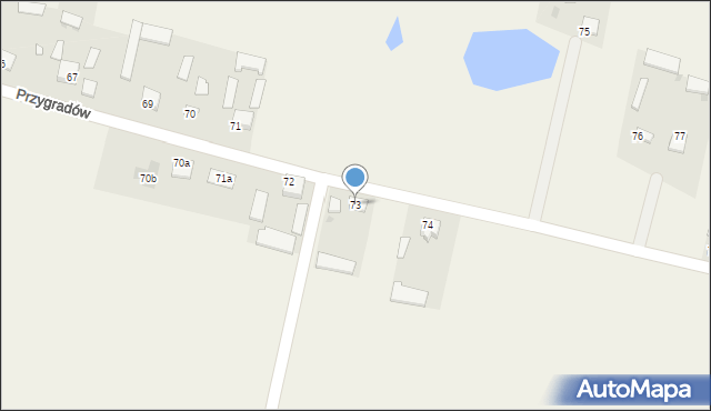 Przygradów, Przygradów, 73, mapa Przygradów