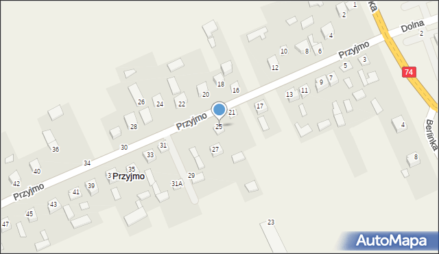 Przyjmo, Przyjmo, 25, mapa Przyjmo