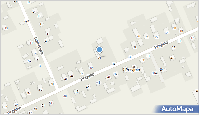 Przyjmo, Przyjmo, 36, mapa Przyjmo