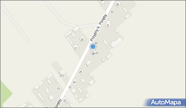 Przyjmy k. Poręby, Przyjmy k. Poręby, 28, mapa Przyjmy k. Poręby