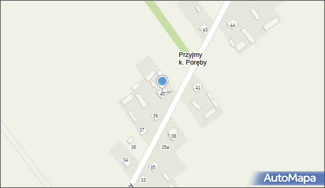 Przyjmy k. Poręby, Przyjmy k. Poręby, 40, mapa Przyjmy k. Poręby