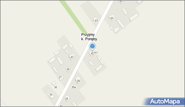 Przyjmy k. Poręby, Przyjmy k. Poręby, 41, mapa Przyjmy k. Poręby