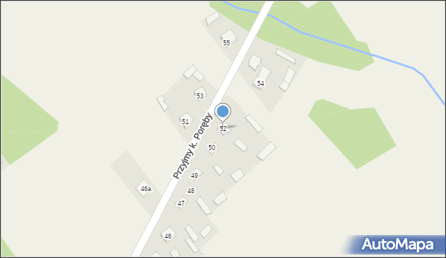 Przyjmy k. Poręby, Przyjmy k. Poręby, 52, mapa Przyjmy k. Poręby