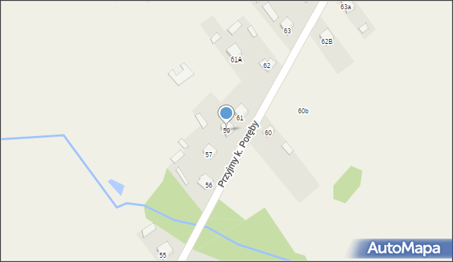 Przyjmy k. Poręby, Przyjmy k. Poręby, 59, mapa Przyjmy k. Poręby