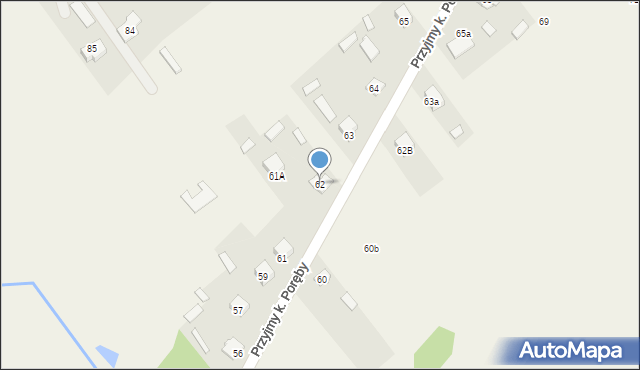 Przyjmy k. Poręby, Przyjmy k. Poręby, 62, mapa Przyjmy k. Poręby