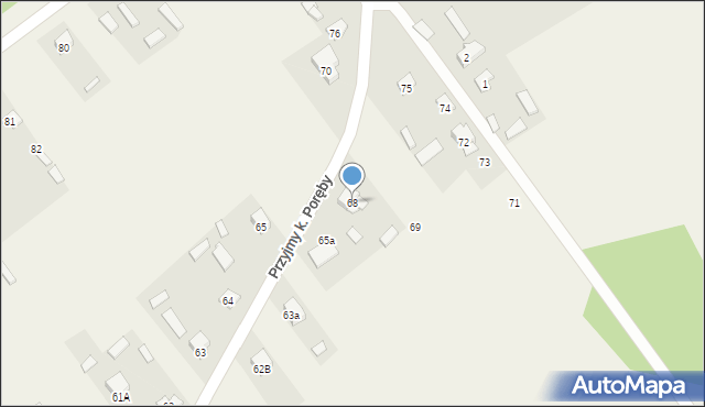 Przyjmy k. Poręby, Przyjmy k. Poręby, 68, mapa Przyjmy k. Poręby