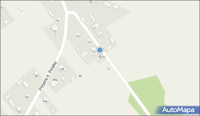 Przyjmy k. Poręby, Przyjmy k. Poręby, 73, mapa Przyjmy k. Poręby