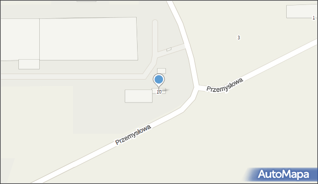 Przykona, Przemysłowa, 10, mapa Przykona