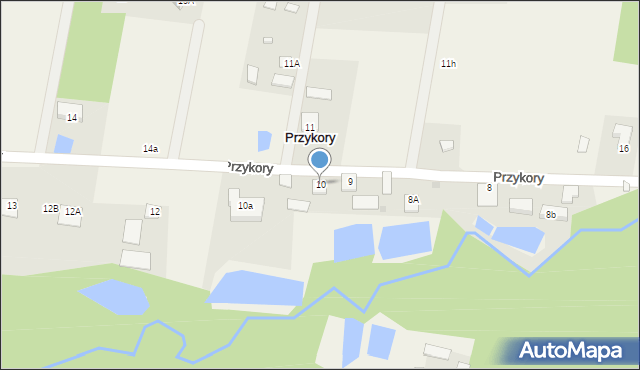 Przykory, Przykory, 10, mapa Przykory