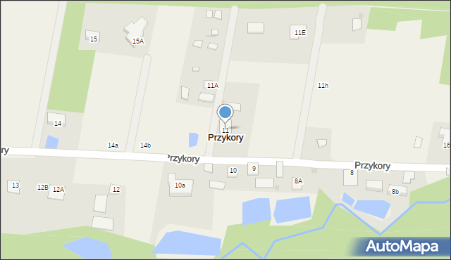 Przykory, Przykory, 11, mapa Przykory